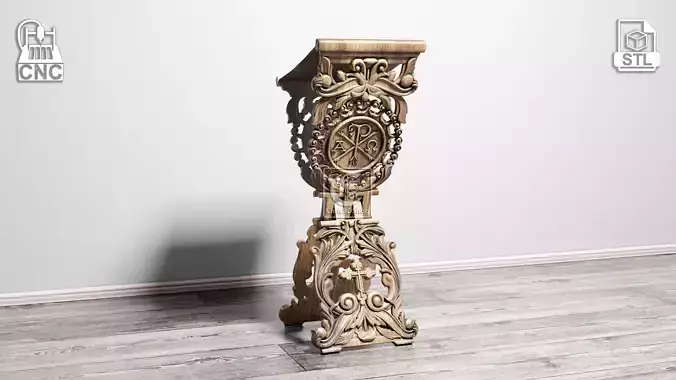 Portable Foldable Analogion Lectern 3D STL Model for CNC Router 3D model