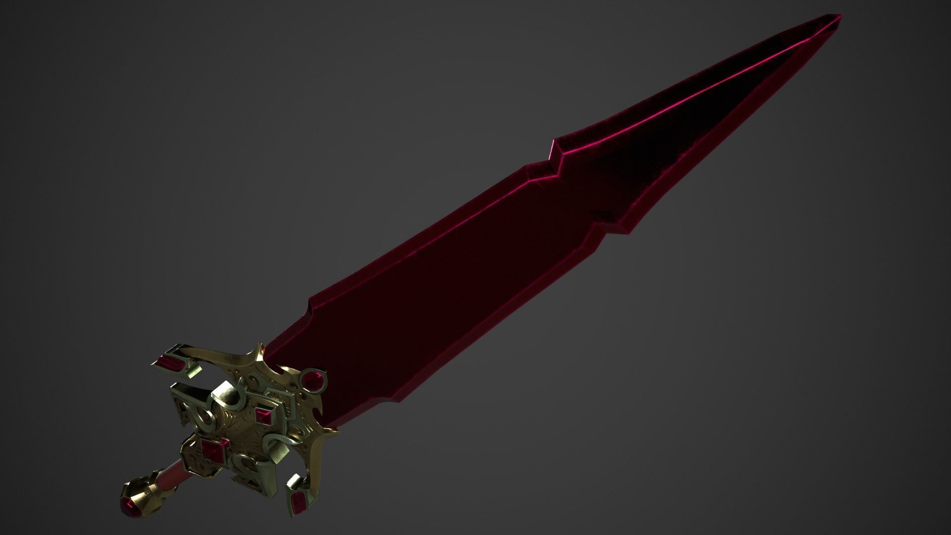 Fantasy Dagger Low-poly 3D model_9