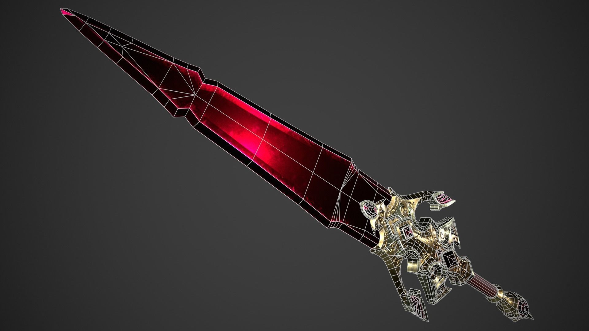 Fantasy Dagger Low-poly 3D model_18