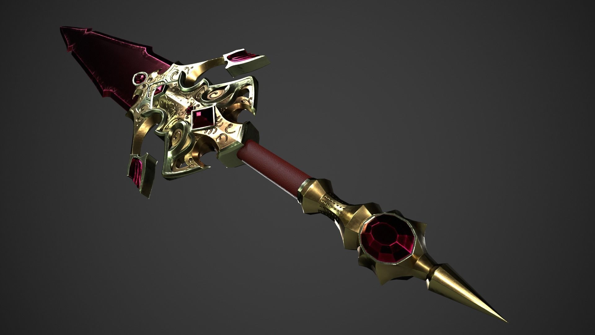 Fantasy Dagger Low-poly 3D model_6