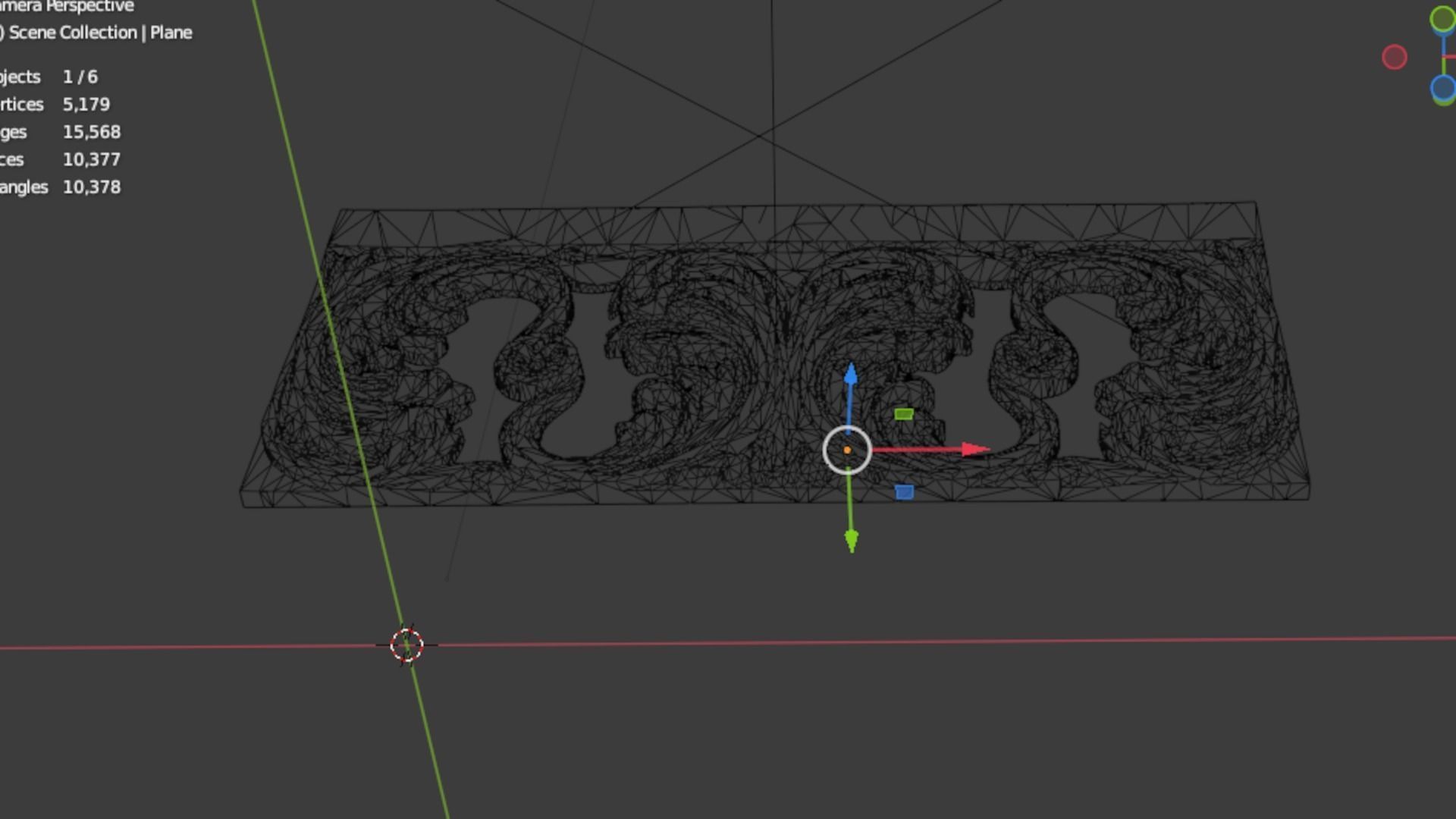 Classic carved decor ornament 348  3D model_7