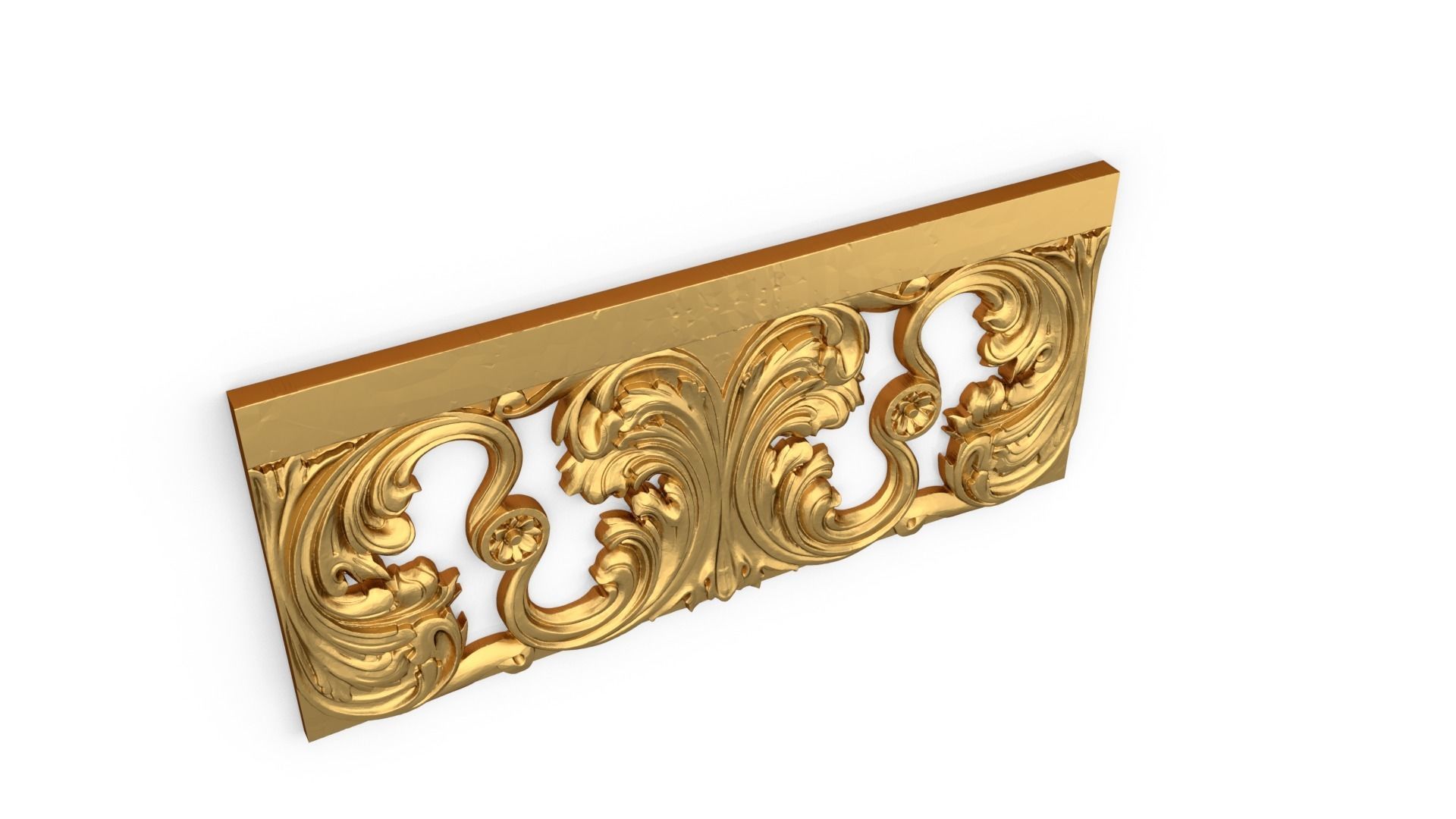 Classic carved decor ornament 348  3D model_5