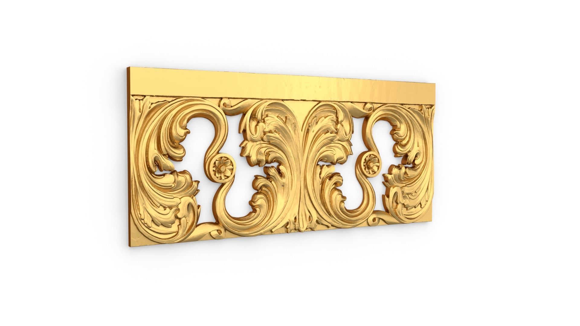 Classic carved decor ornament 348  3D model_1