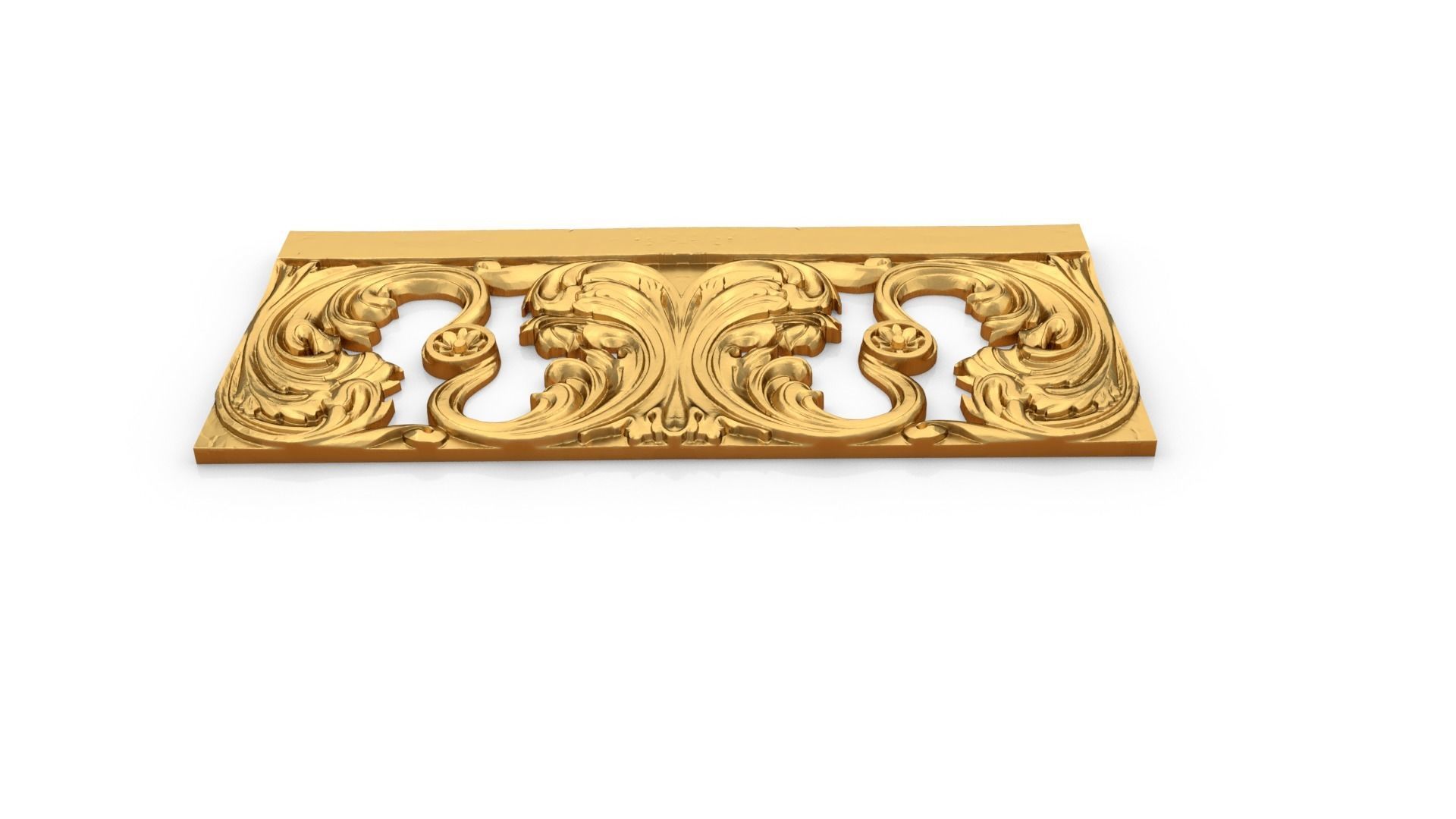 Classic carved decor ornament 348  3D model_3