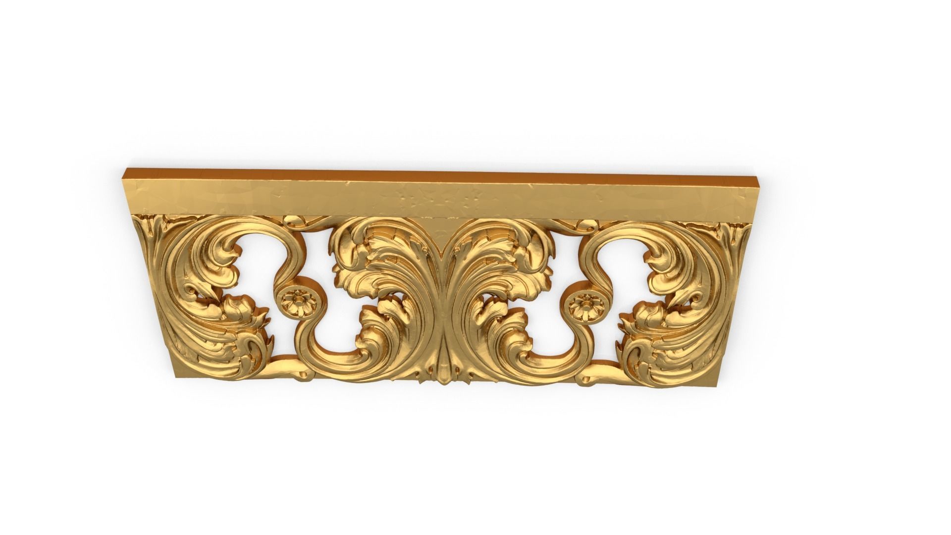 Classic carved decor ornament 348  3D model_4