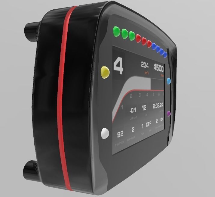 Racing EFI Dash Display for Scale autos and dioramas 3D print model_1