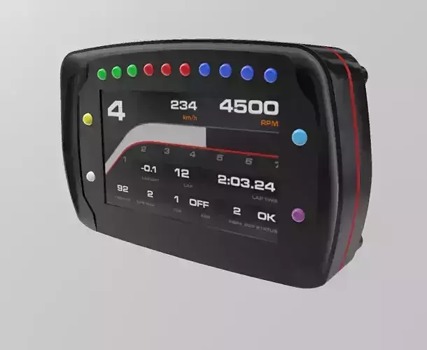 Racing EFI Dash Display for Scale autos and dioramas 3D print model