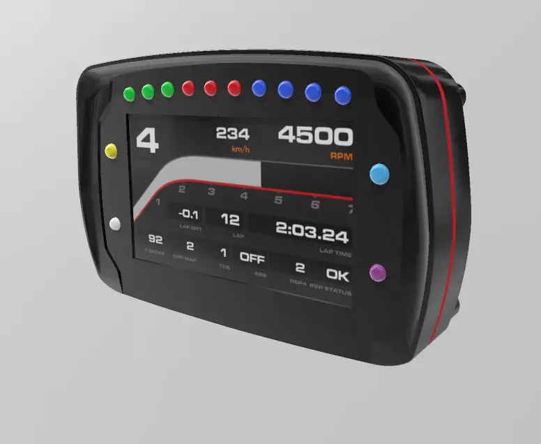 Racing EFI Dash Display for Scale autos and dioramas 3D print model_0