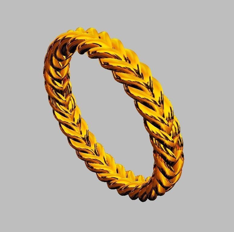 Braided Wedding Band 3D print model_24