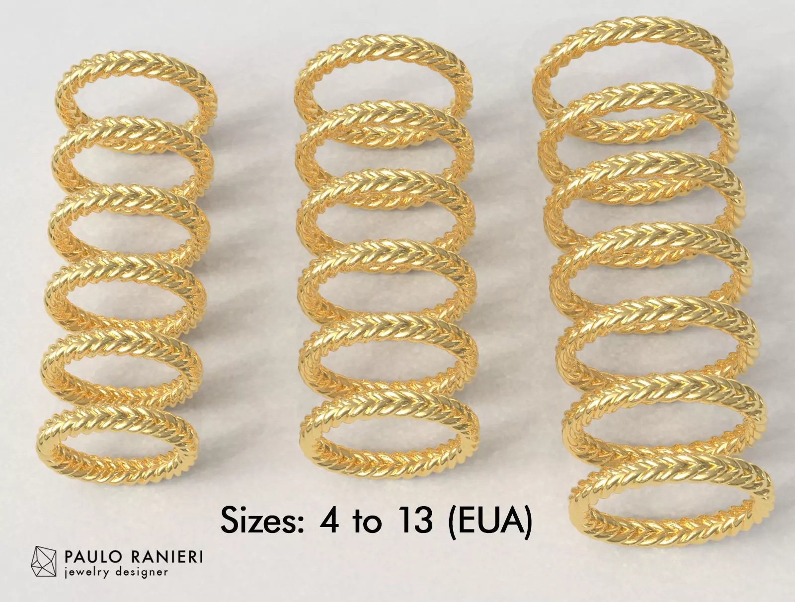 Braided Wedding Band 3D print model_0