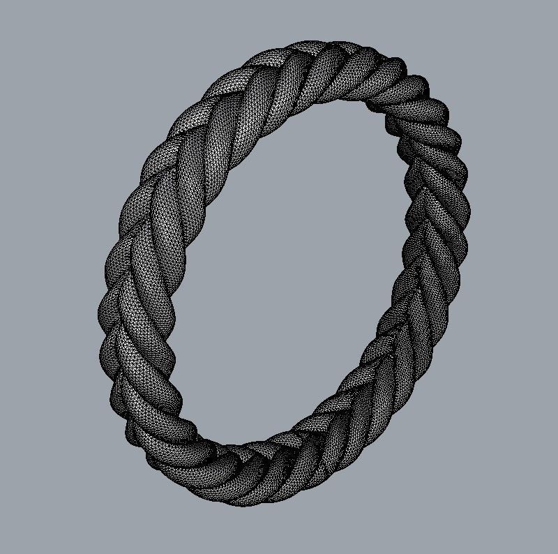 Braided Wedding Band 3D print model_27