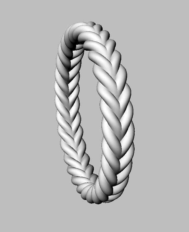 Braided Wedding Band 3D print model_20