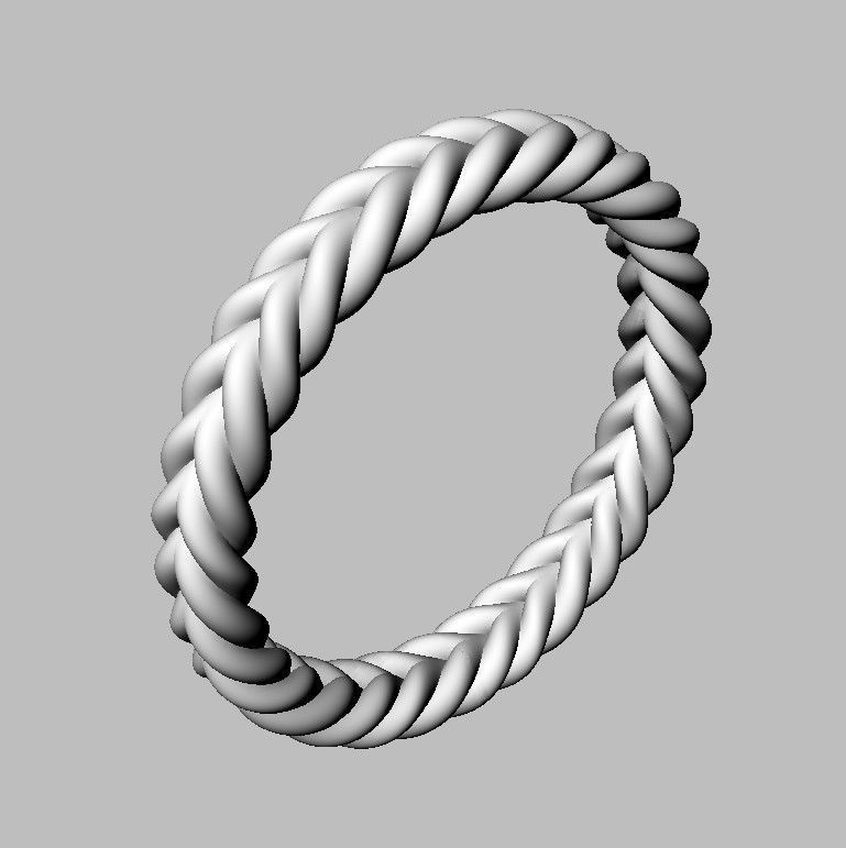 Braided Wedding Band 3D print model_16