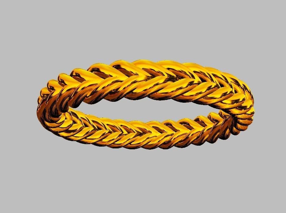 Braided Wedding Band 3D print model_23
