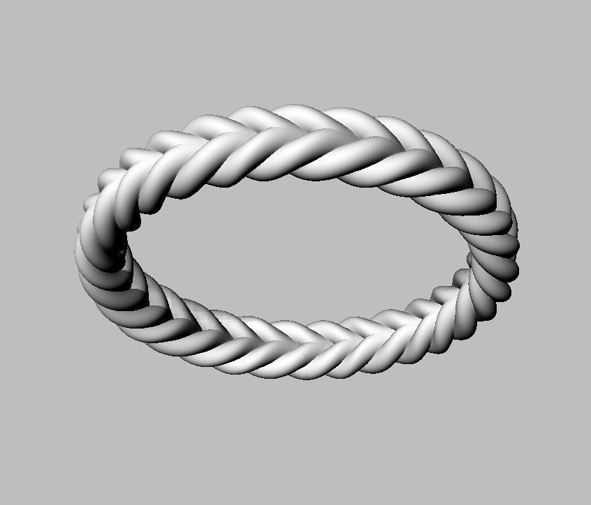 Braided Wedding Band 3D print model_15