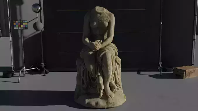 Photogrammetry Model of Headless Nymph Statue