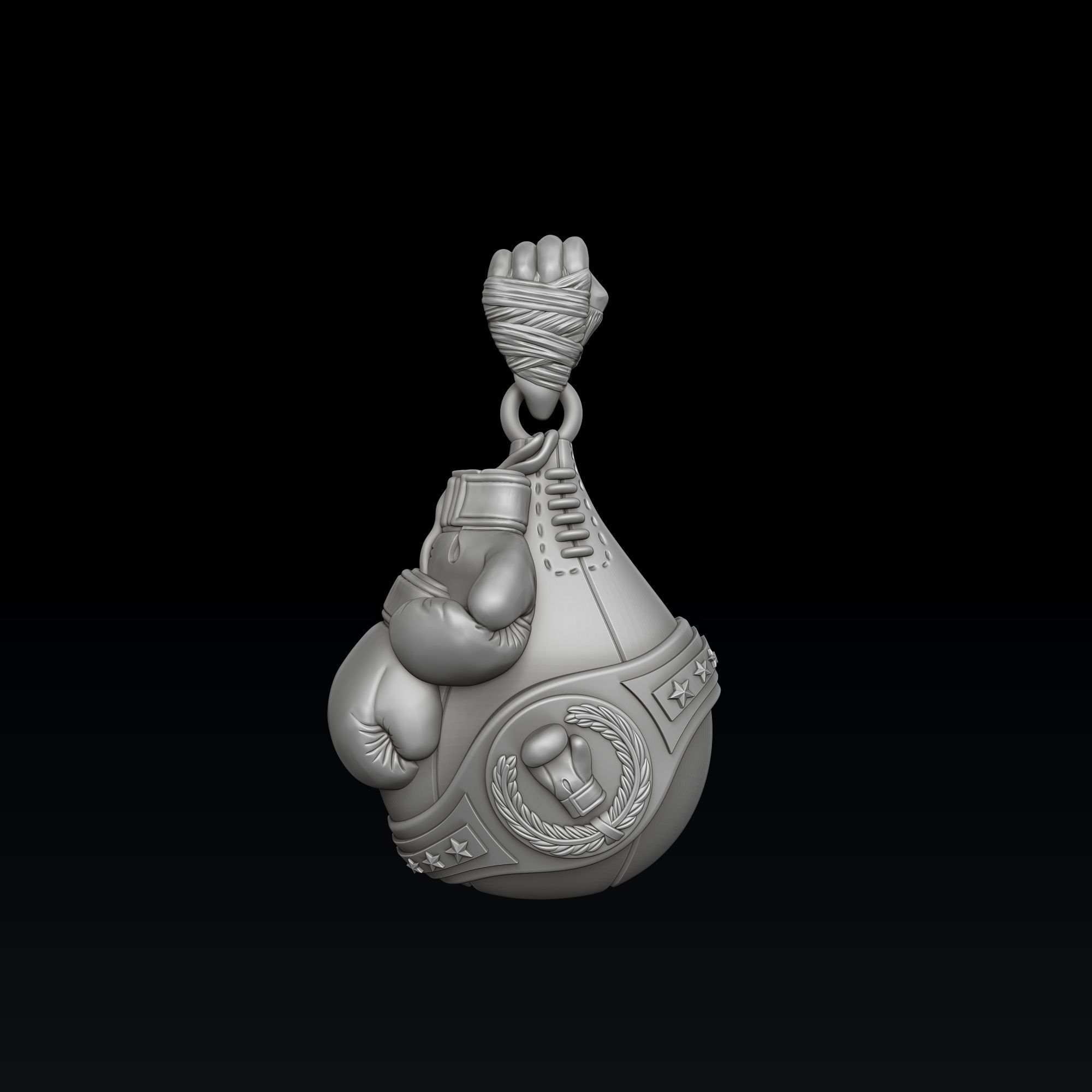 Boxing Pendant 3D print model_4