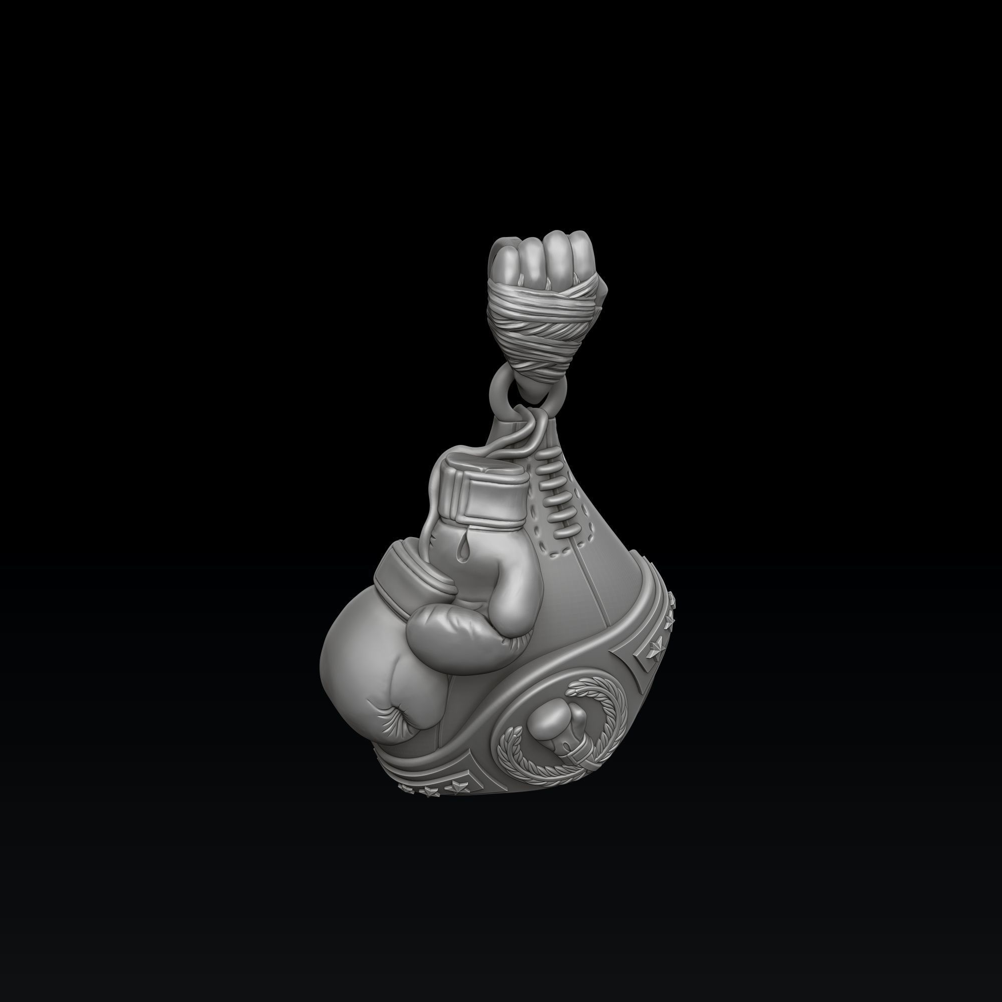 Boxing Pendant 3D print model_2