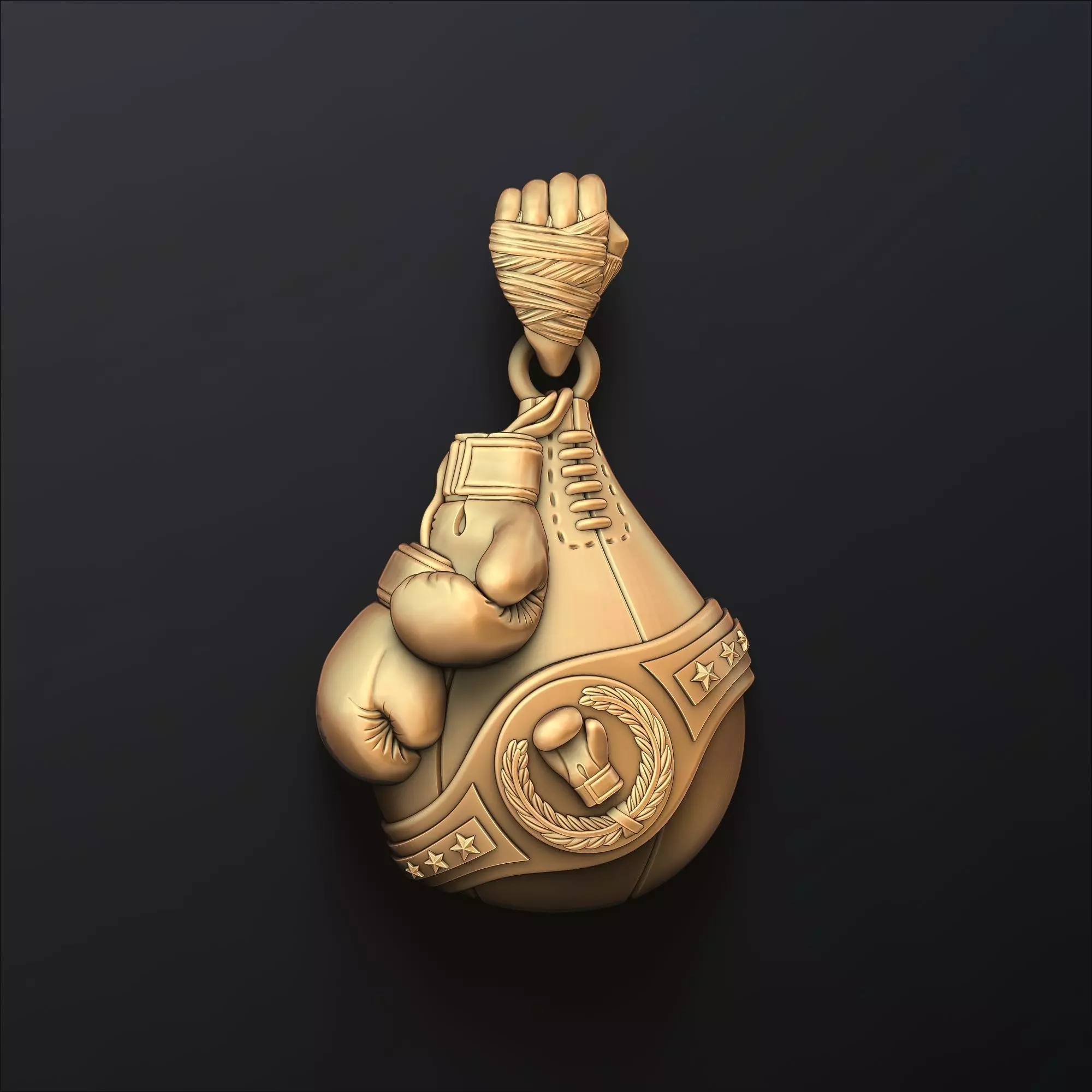 Boxing Pendant 3D print model_0