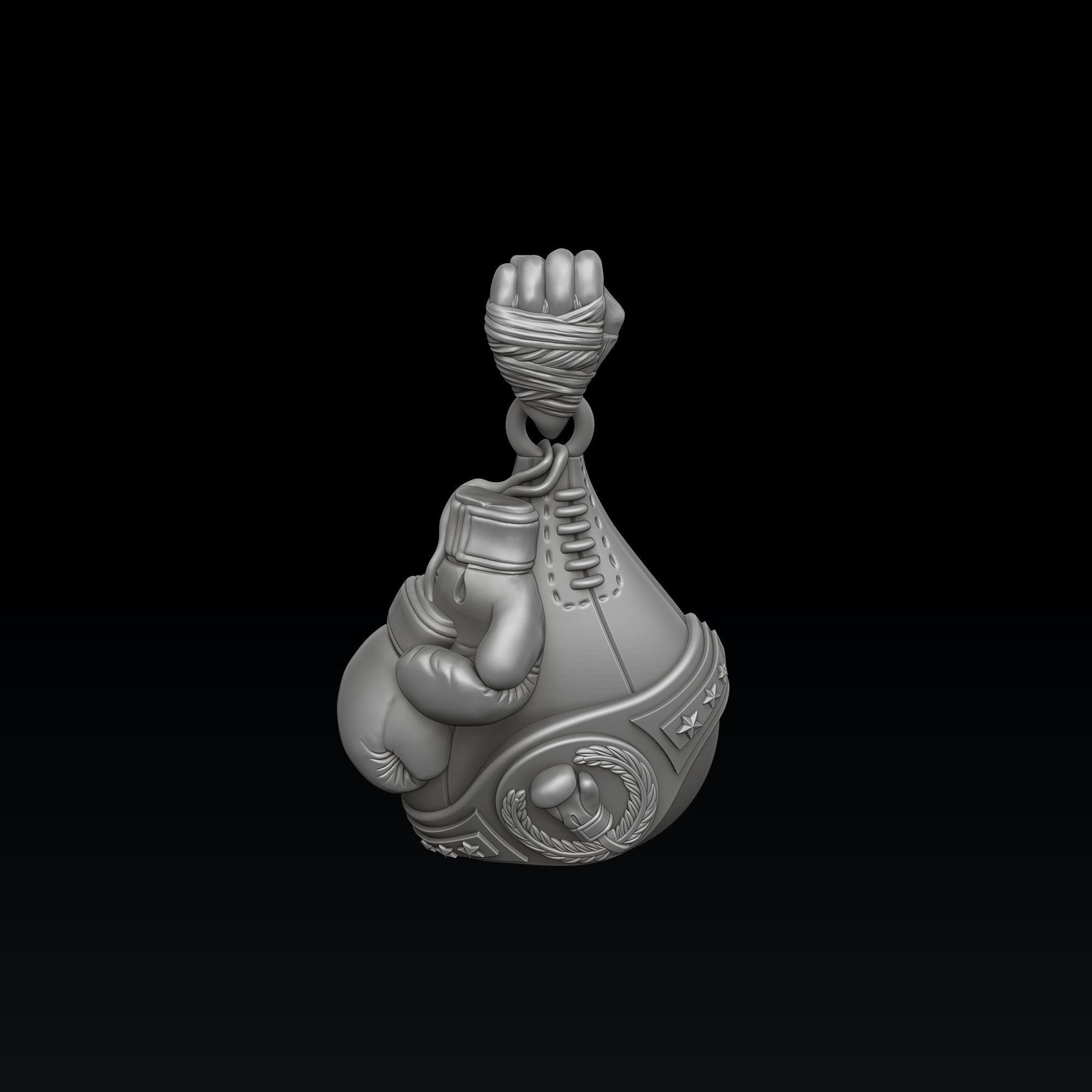 Boxing Pendant 3D print model_1