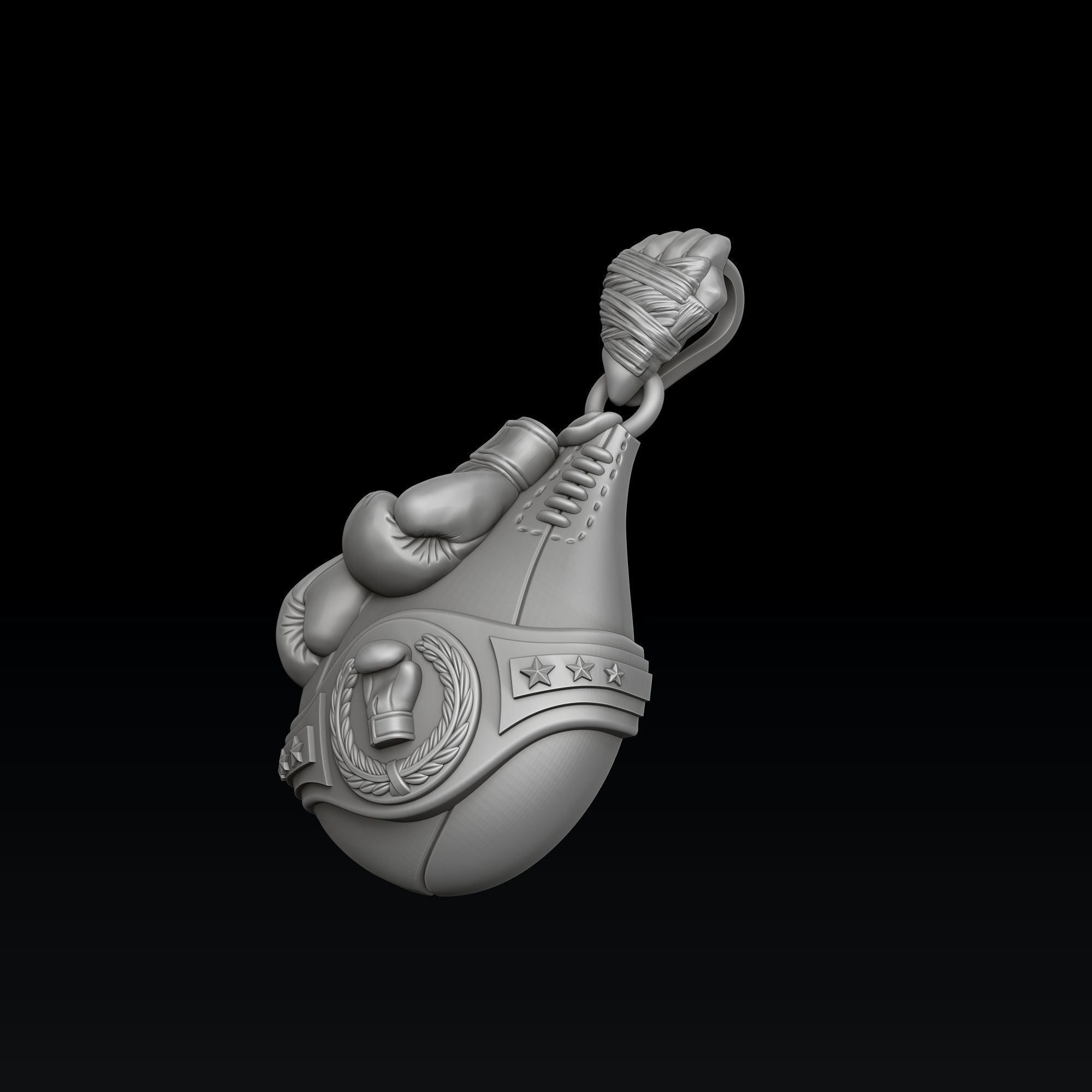 Boxing Pendant 3D print model_5