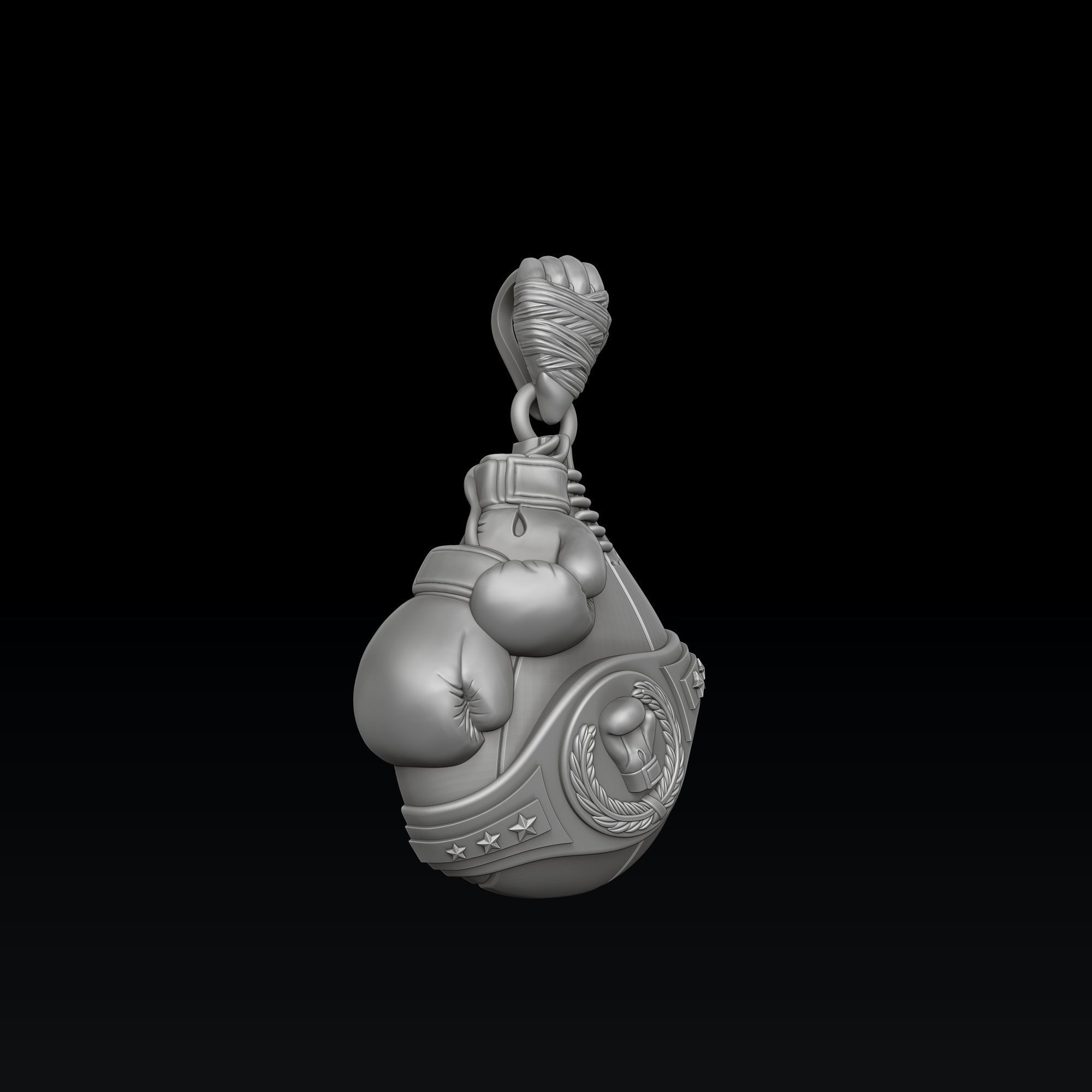 Boxing Pendant 3D print model_3