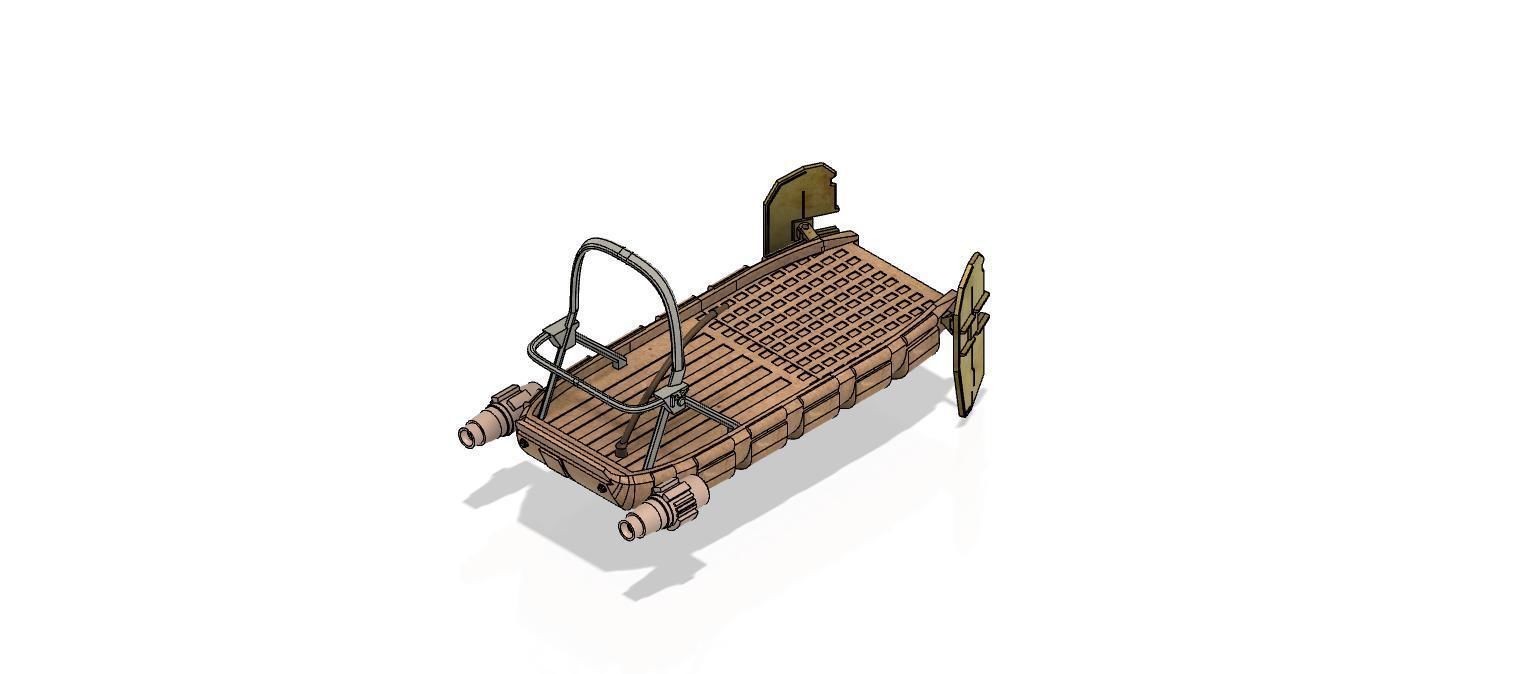 Articulated shydopp speeder and soldiers 3D print model_3