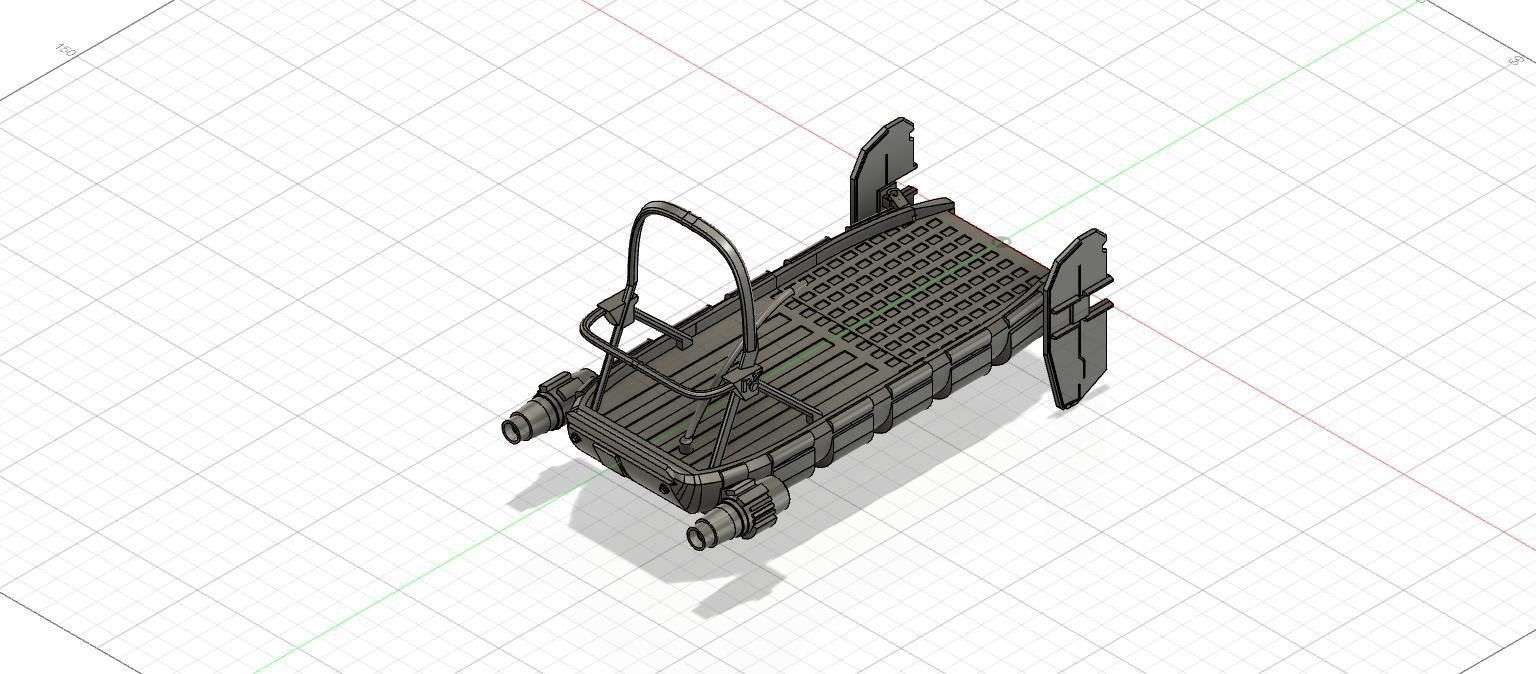 Articulated shydopp speeder and soldiers 3D print model_12