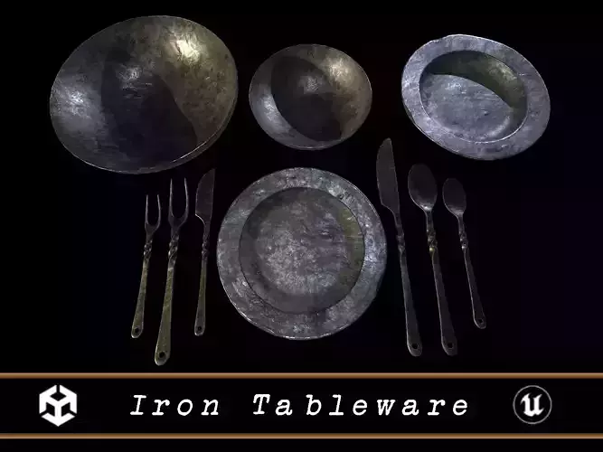 Medieval Iron Tableware