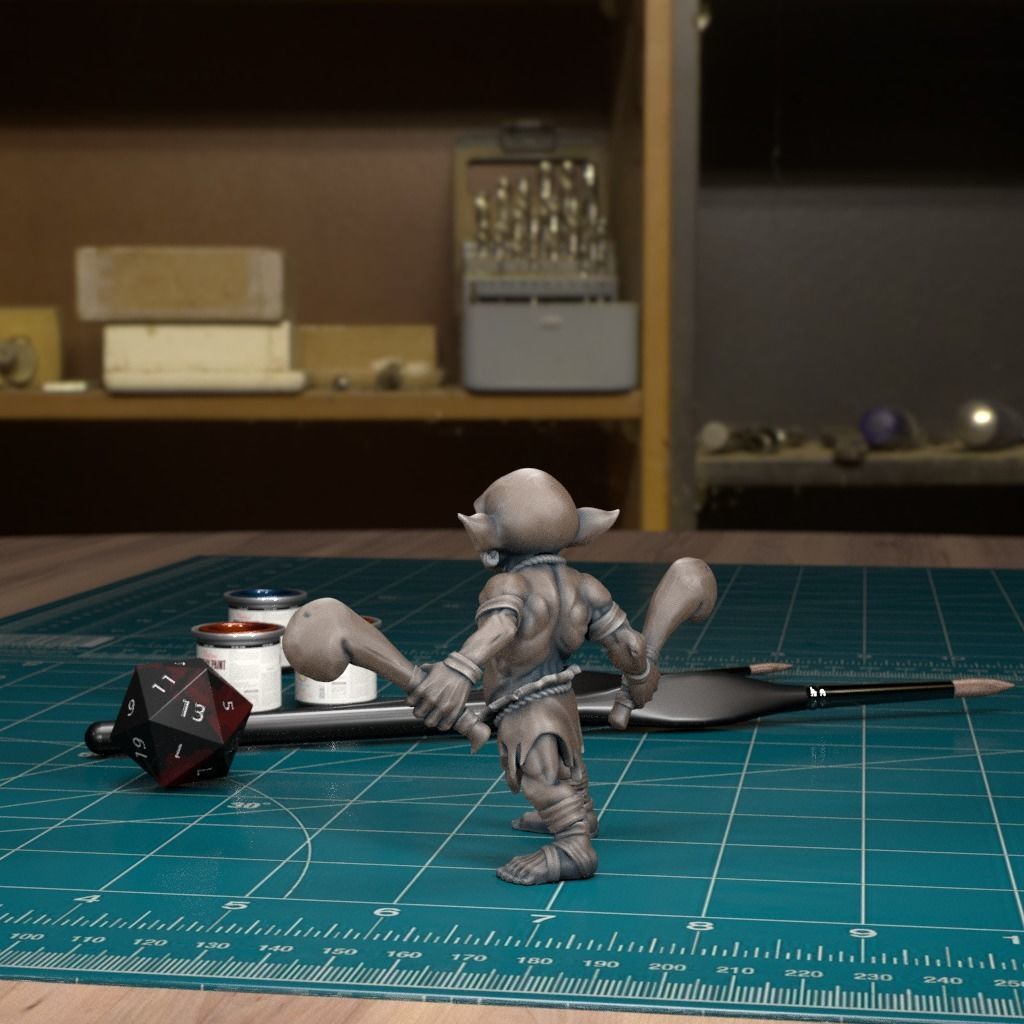 Jungle Goblin 08 - Pre-Supported 3D print model_3