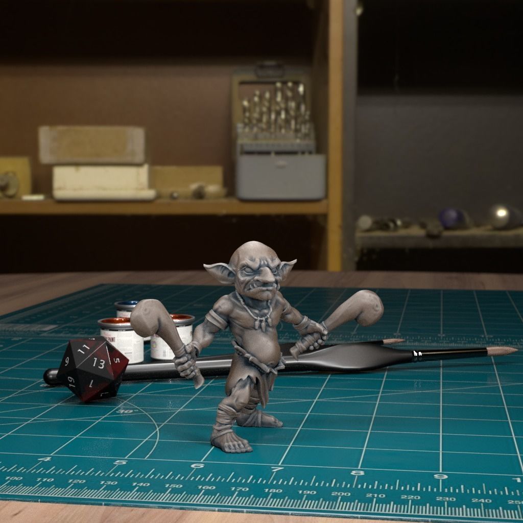 Jungle Goblin 08 - Pre-Supported 3D print model_1