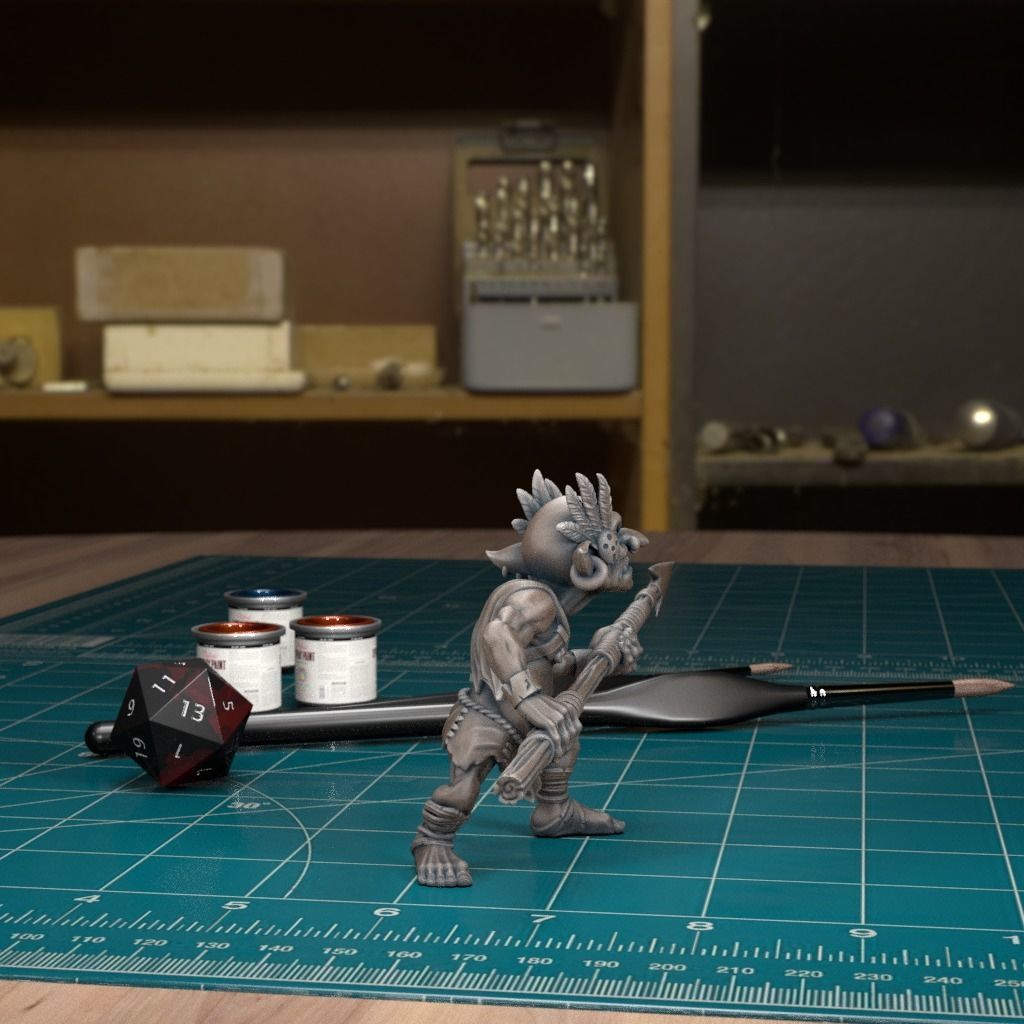 Jungle Goblin 06 - Pre-Supported 3D print model_4