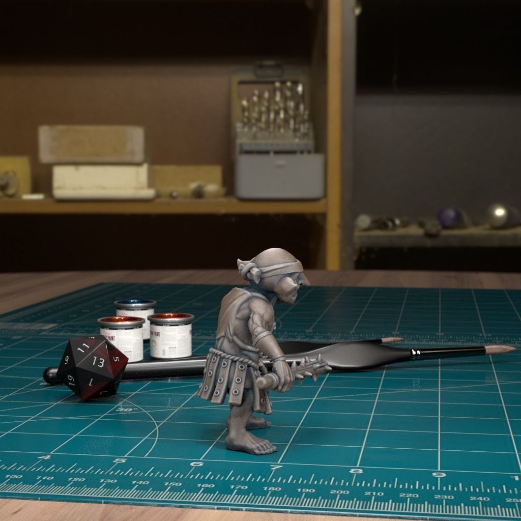 Jungle Goblin 05 - Pre-Supported 3D print model_4