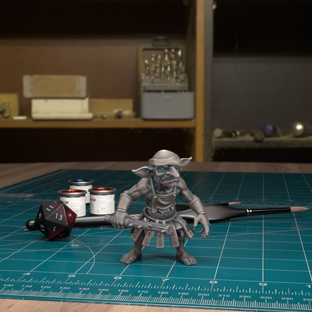 Jungle Goblin 05 - Pre-Supported 3D print model_1