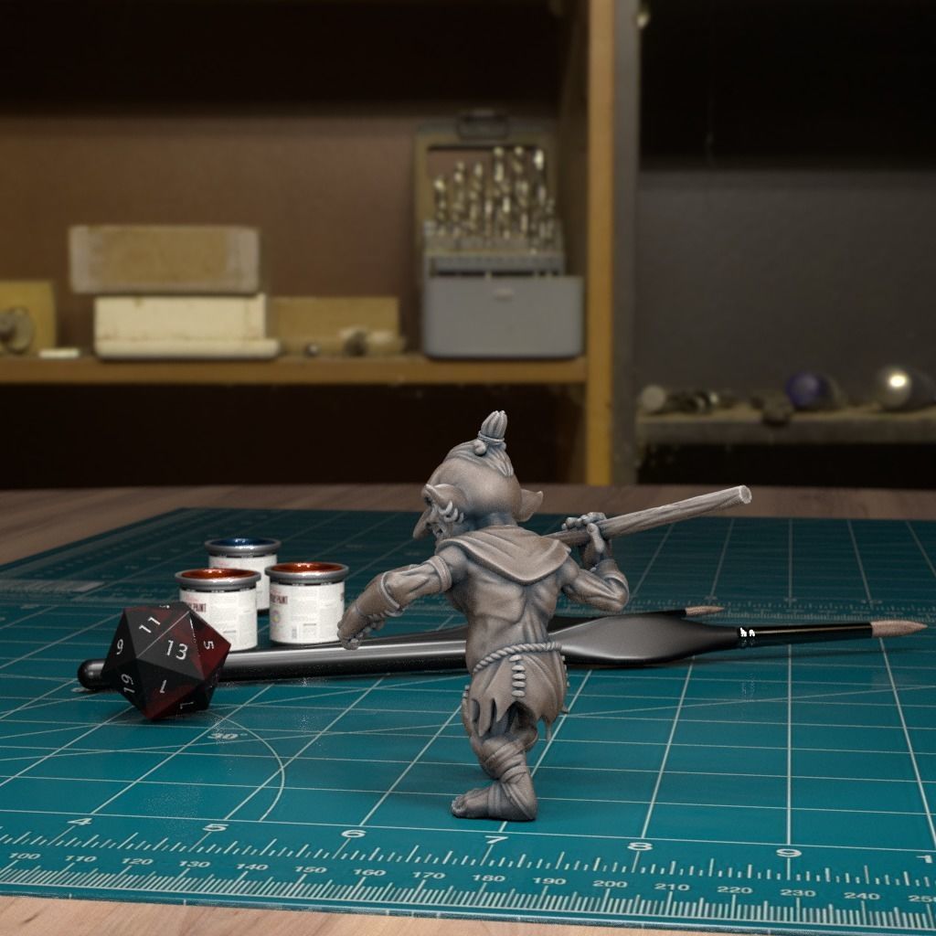 Jungle Goblin 04 - Pre-Supported 3D print model_3