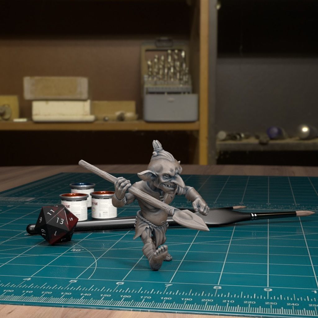 Jungle Goblin 04 - Pre-Supported 3D print model_1