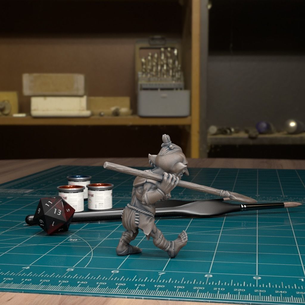 Jungle Goblin 04 - Pre-Supported 3D print model_4