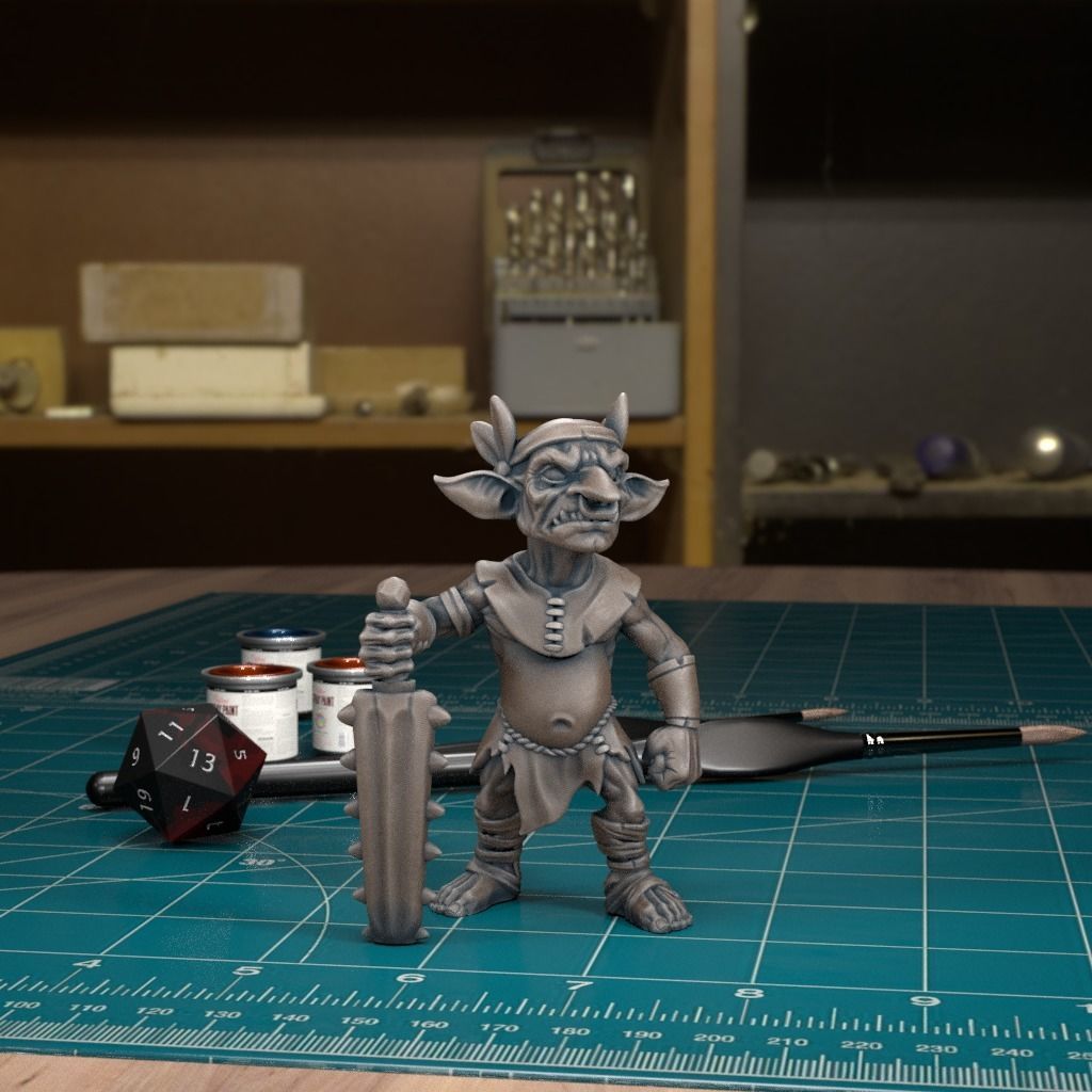Jungle Goblin 01 - Pre-Supported 3D print model_1