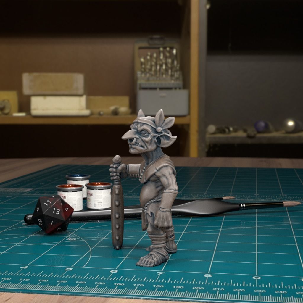 Jungle Goblin 01 - Pre-Supported 3D print model_2