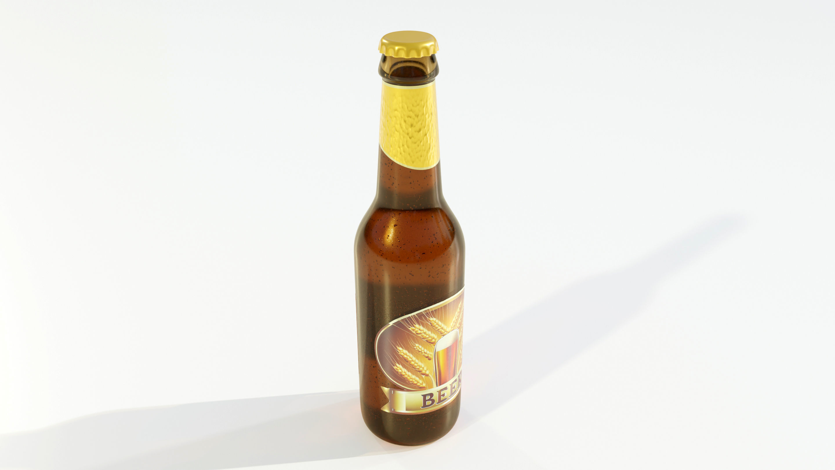 Generic Beer Bottle 3D model_2