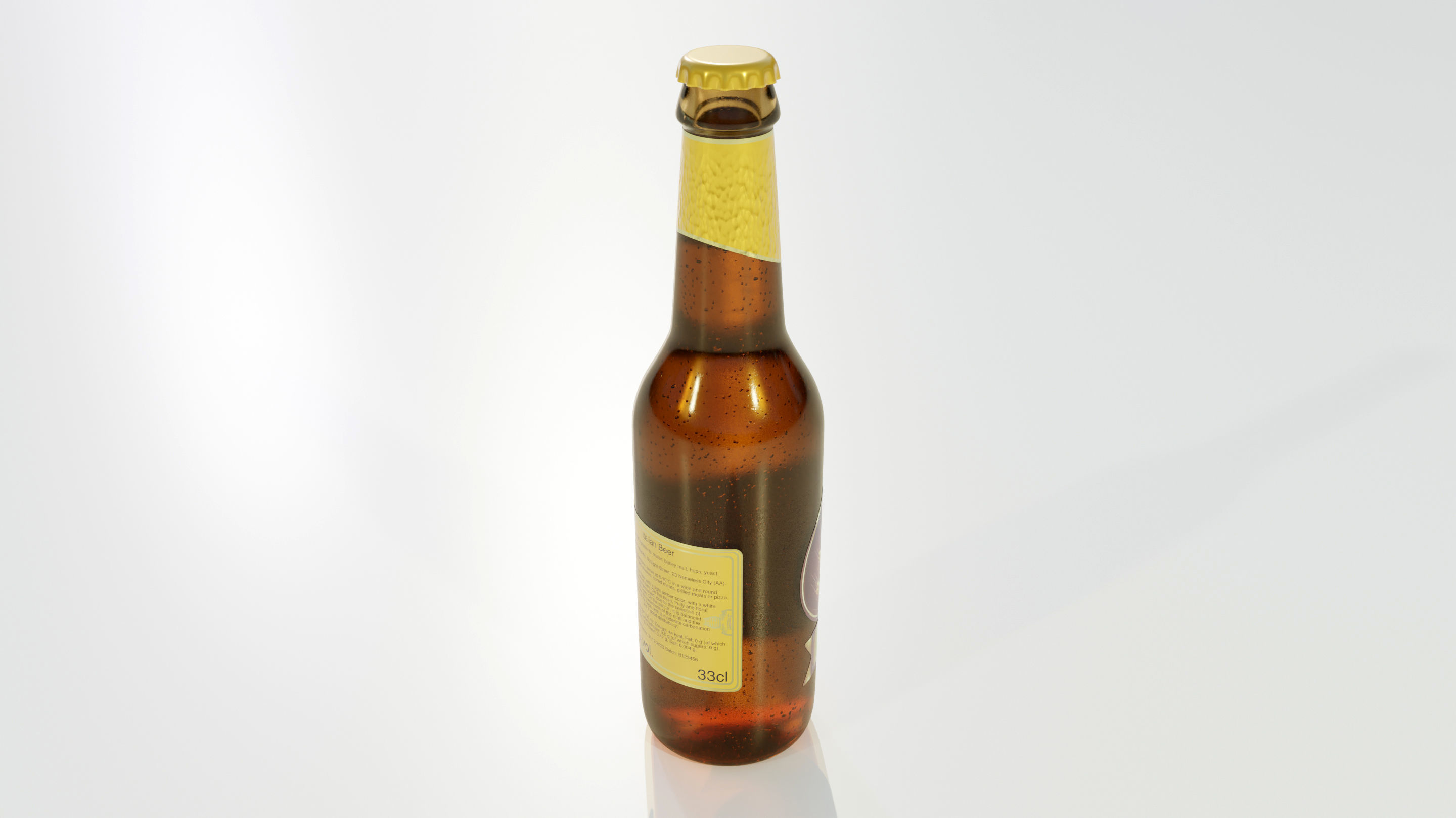 Generic Beer Bottle 3D model_5