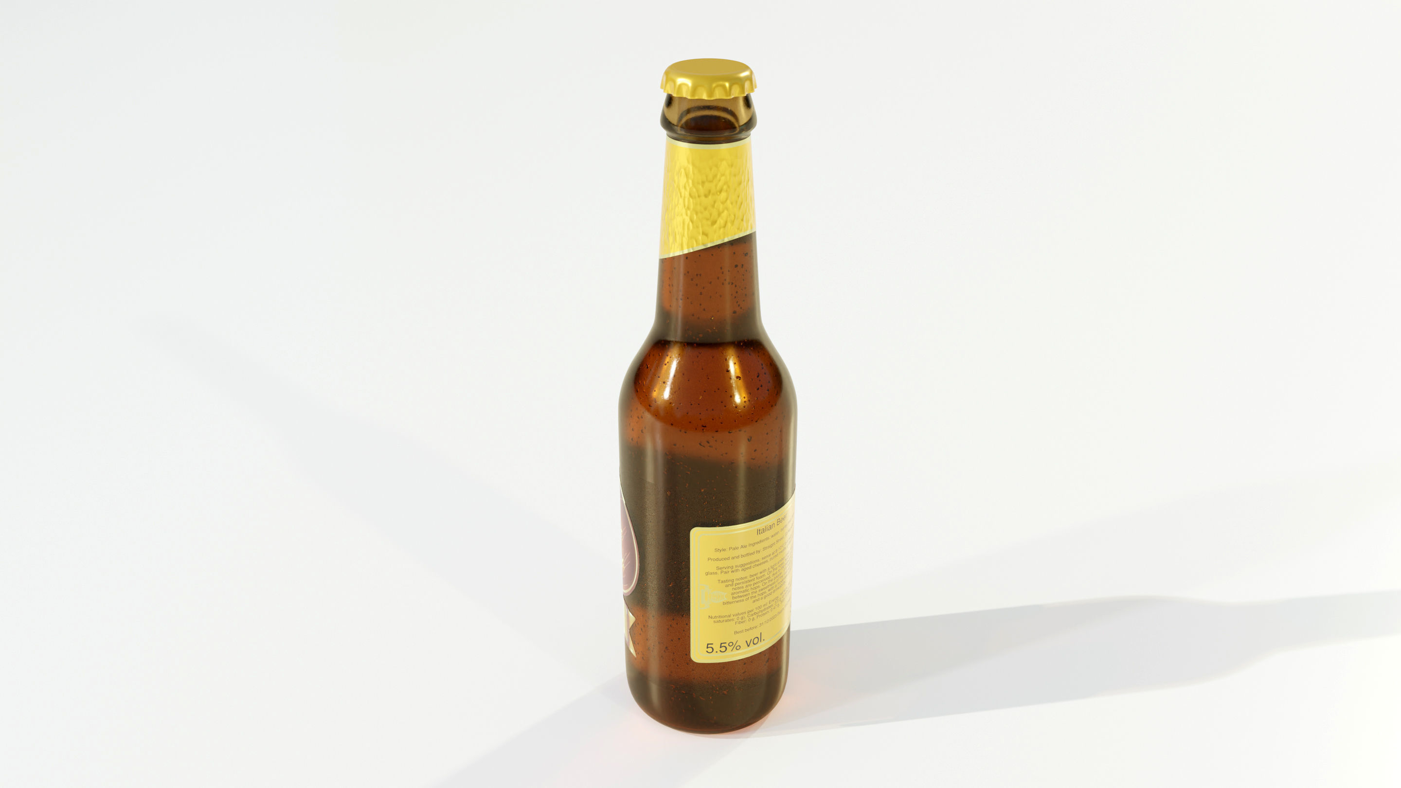 Generic Beer Bottle 3D model_4