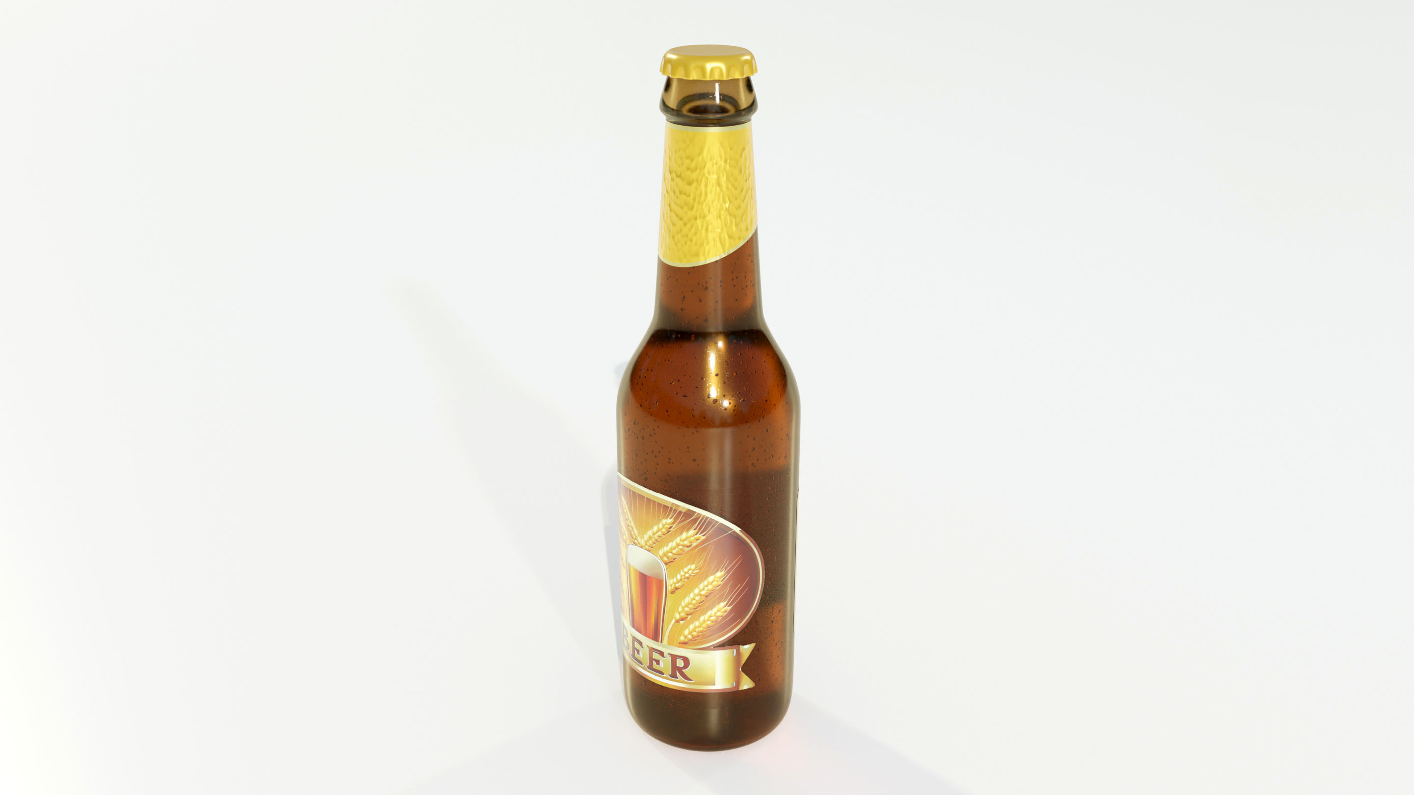 Generic Beer Bottle 3D model_3