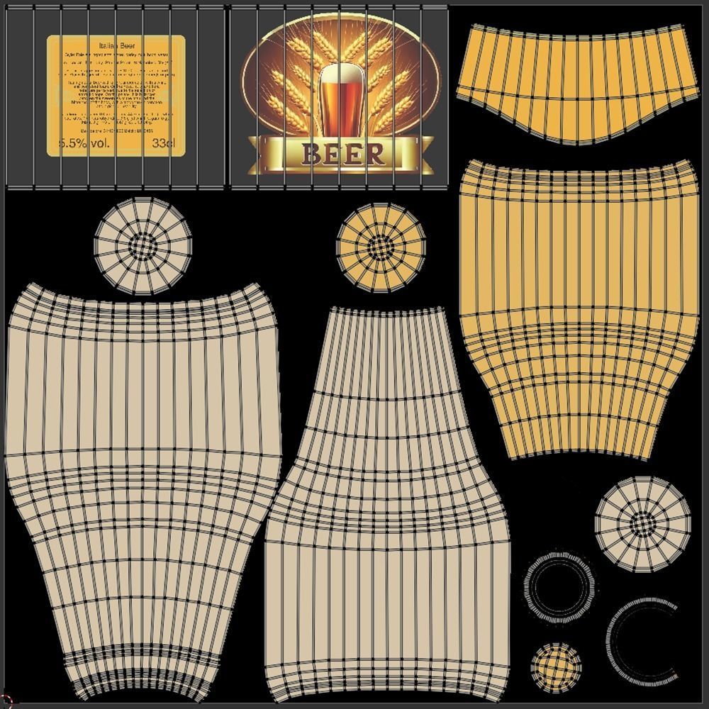 Generic Beer Bottle 3D model_11