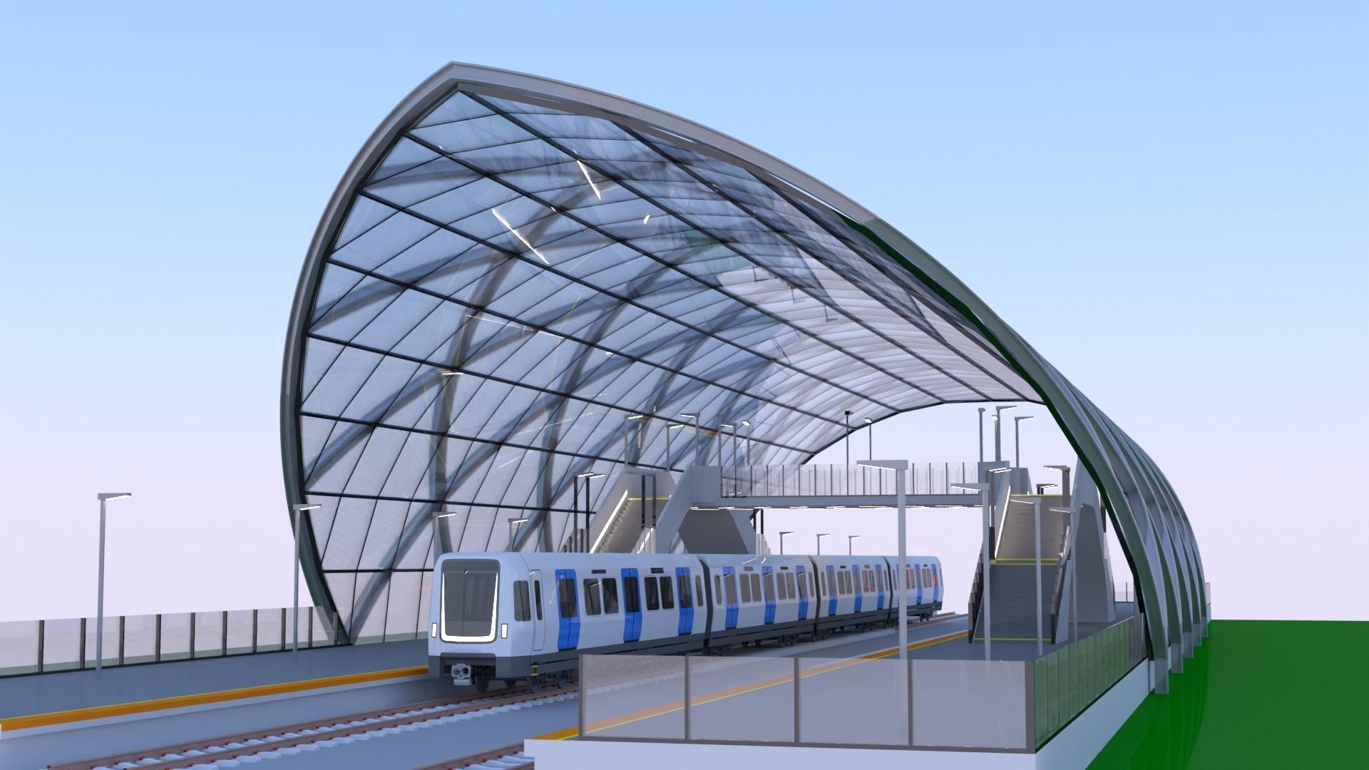 Stockholm metro station 3D model_16