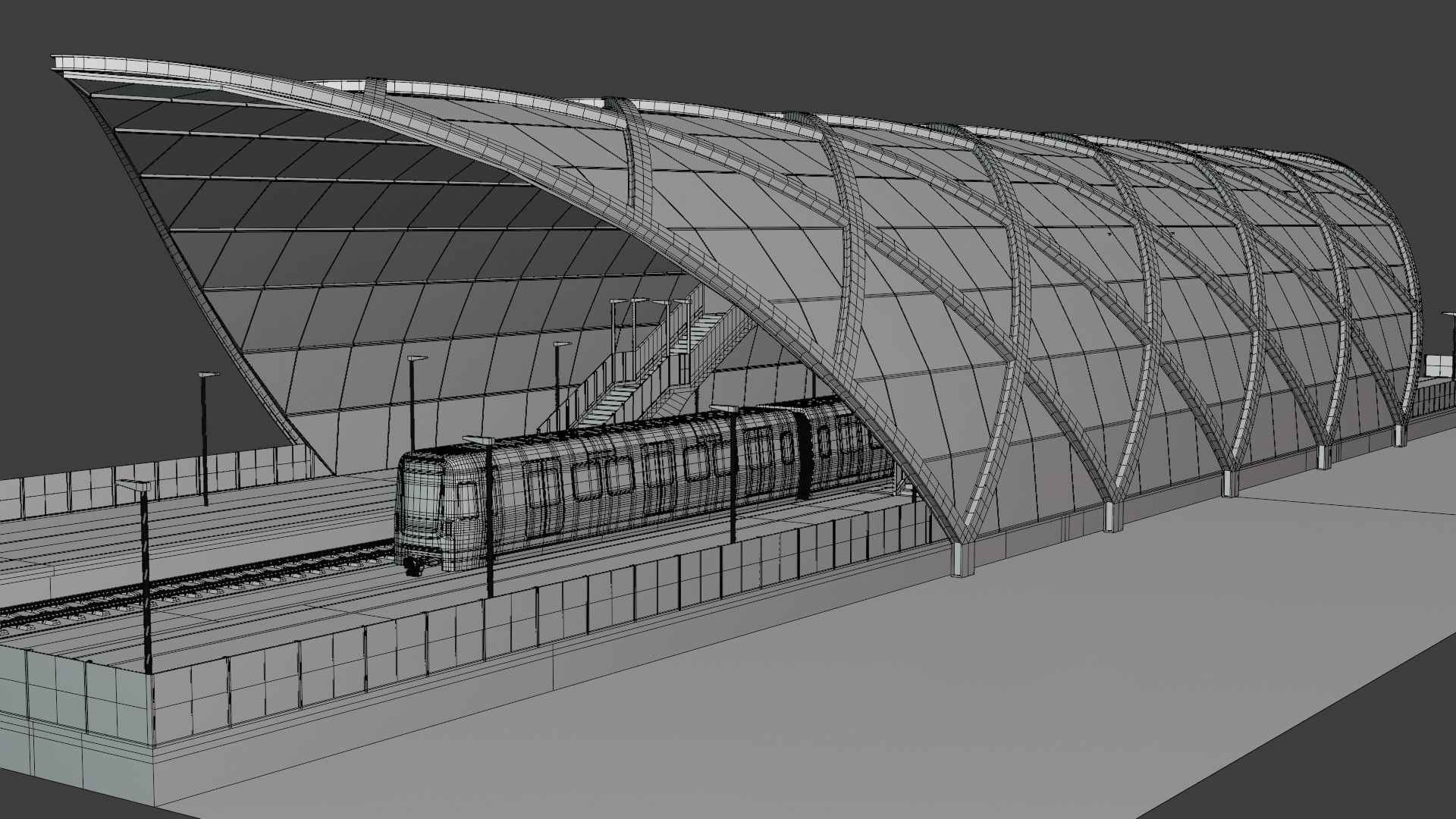 Stockholm metro station 3D model_15