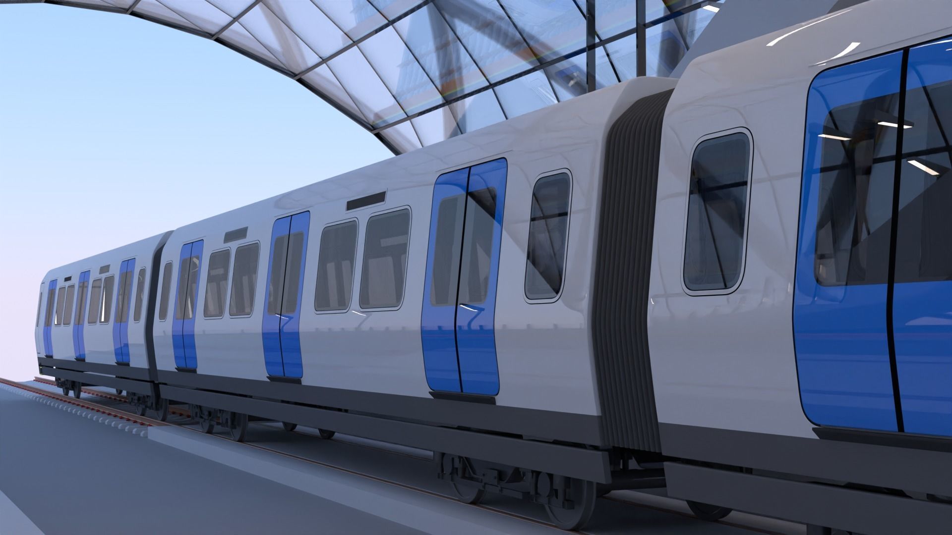 Stockholm metro station 3D model_12