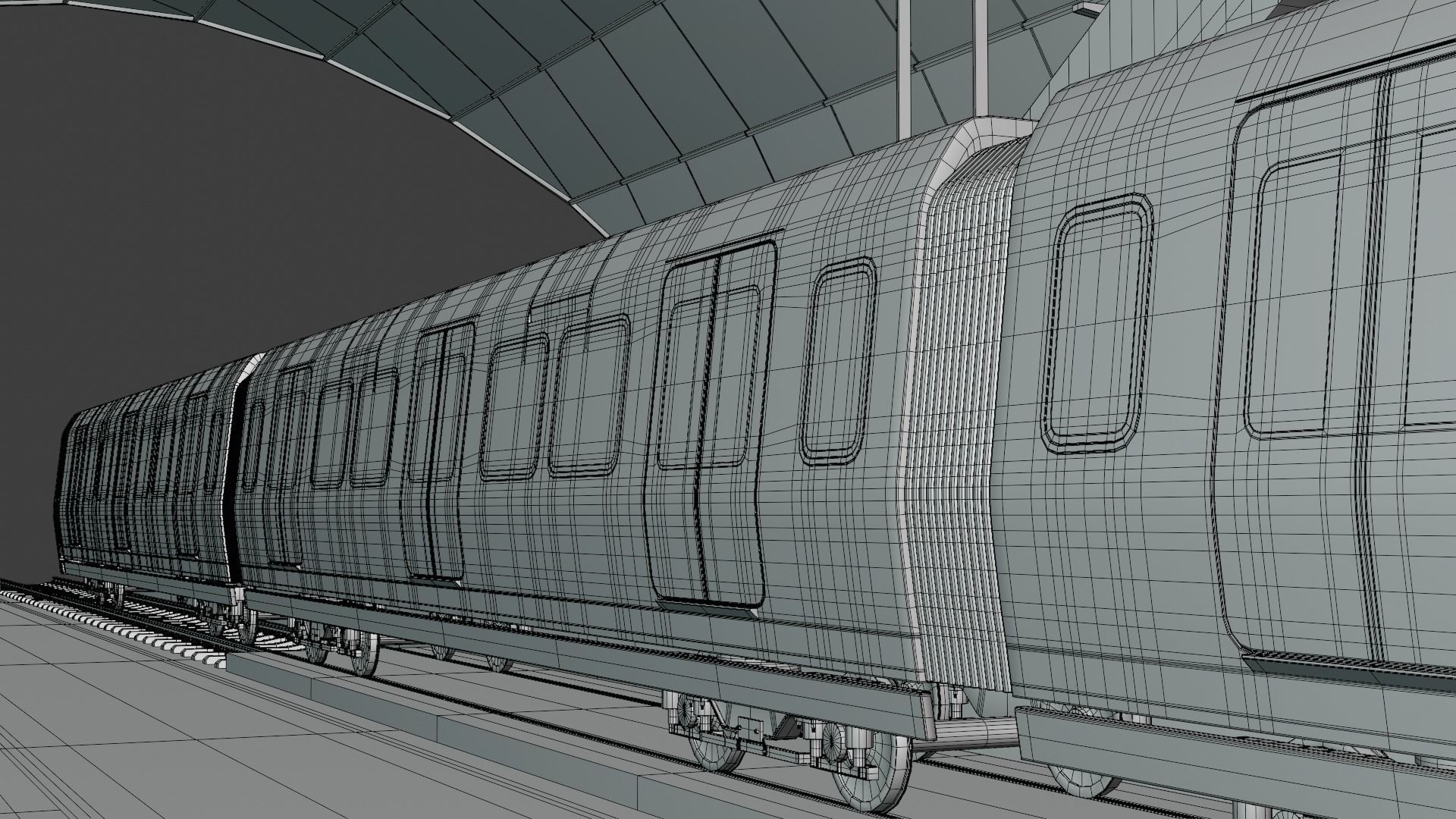 Stockholm metro station 3D model_13