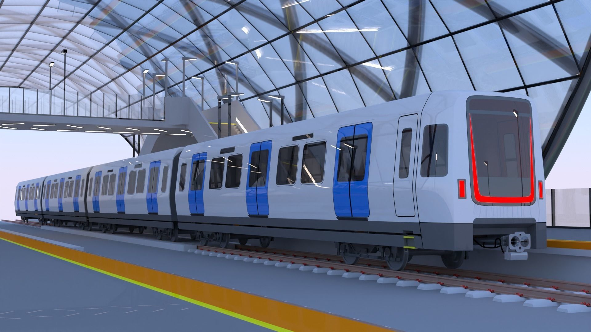 Stockholm metro station 3D model_6