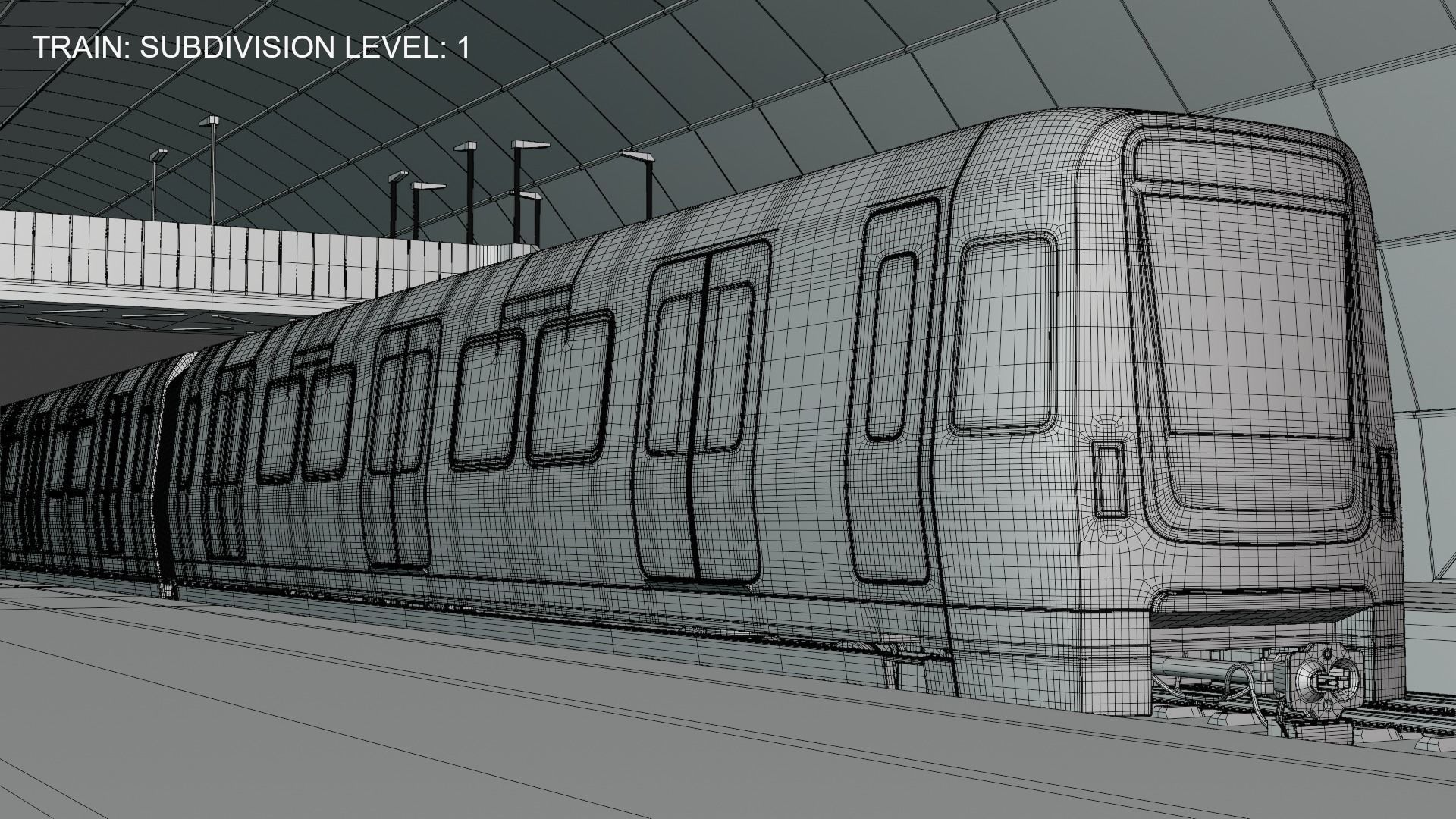 Stockholm metro station 3D model_2